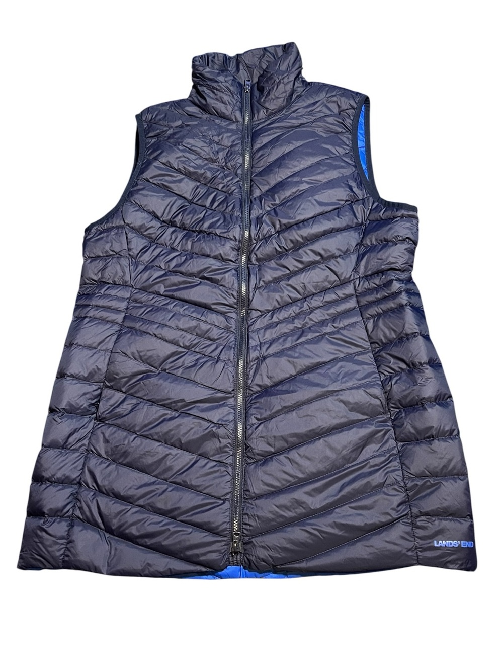 Lands’ End Women’s Lightweight Packable Down Puffer Vest Size L